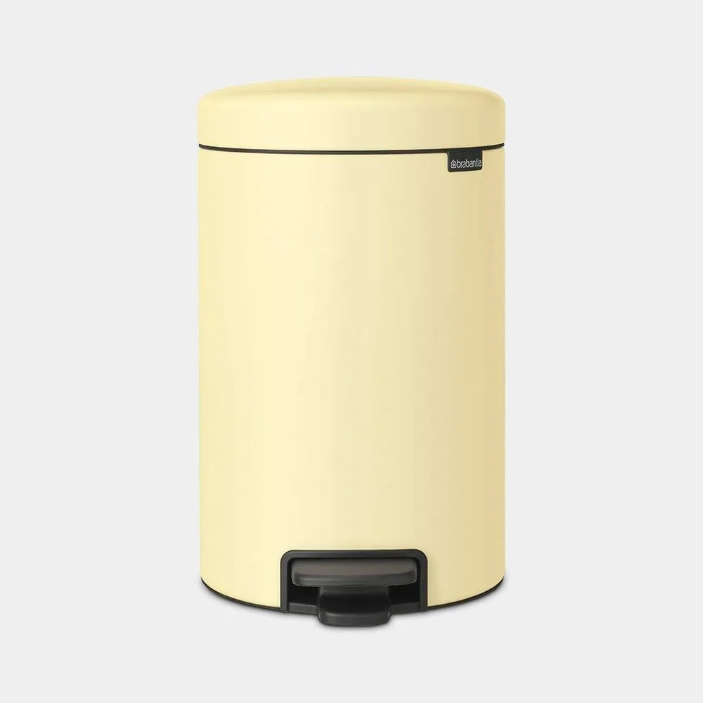 Педальное мусорное ведро Brabantia NewIcon 12 л, Mellow Yellow, жёлтый