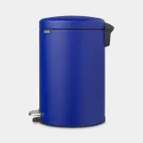 Мусорное ведро с педалью Brabantia NewIcon 20 л, Mineral Powerful Blue, синее — фото 2