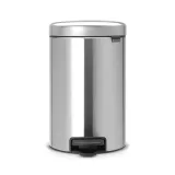 Мусорное ведро с педалью Brabantia NewIcon 12 л FPP, матовая сталь, серебристое — фото 1
