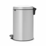 Мусорное ведро с педалью Brabantia NewIcon 20 л, сталь, серый металлик — фото 2