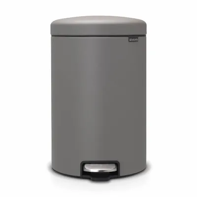 Мусорное ведро с педалью Brabantia NewIcon 20 л, Mineral Concrete Grey, серое