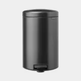 Мусорное ведро с педалью Brabantia NewIcon 20 л, сталь, серое — фото 1