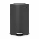 Мусорное ведро с педалью Brabantia NewIcon 20 л, Mineral Infinite Grey, серое — фото 1