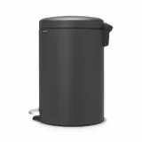 Мусорное ведро с педалью Brabantia NewIcon 20 л, Mineral Infinite Grey, серое — фото 2