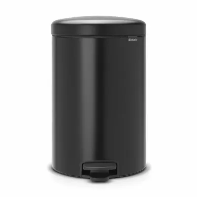 Мусорное ведро с педалью Brabantia NewIcon 20 л, сталь, чёрное