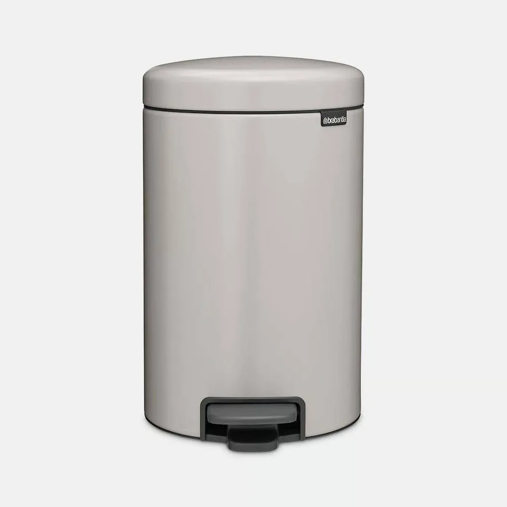 Мусорное ведро с педалью Brabantia NewIcon 12 л, сталь, серое
