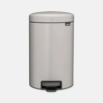 Мусорное ведро с педалью Brabantia NewIcon 12 л, сталь, серое