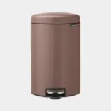 Мусорное ведро с педалью Brabantia NewIcon 20 л, сталь, Satin Taupe, коричневое — фото 1