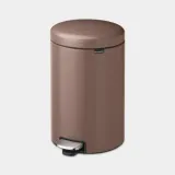 Мусорное ведро с педалью Brabantia NewIcon 20 л, сталь, Satin Taupe, коричневое — фото 2