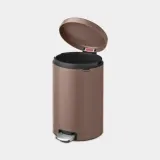 Мусорное ведро с педалью Brabantia NewIcon 20 л, сталь, Satin Taupe, коричневое — фото 3