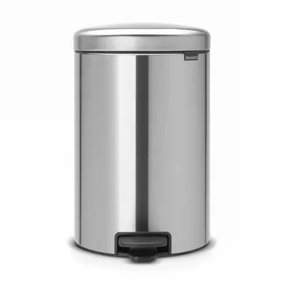 Мусорное ведро с педалью Brabantia NewIcon 20 л, матовая сталь, серебристое