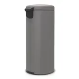 Мусорное ведро с педалью Brabantia NewIcon 30 л, Mineral Concrete Grey, серое — фото 3
