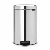 Мусорное ведро с педалью Brabantia NewIcon 20 л, полированная сталь, серебристое — фото 1