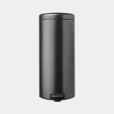 Мусорное ведро с педалью Brabantia NewIcon 30 л, нержавеющая сталь, серое