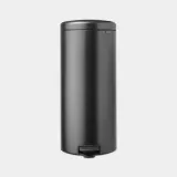 Мусорное ведро с педалью Brabantia NewIcon 30 л, нержавеющая сталь, серое — фото 1