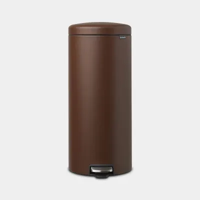 Мусорное ведро с педалью Brabantia NewIcon 30 л, нержавеющая сталь, коричневое
