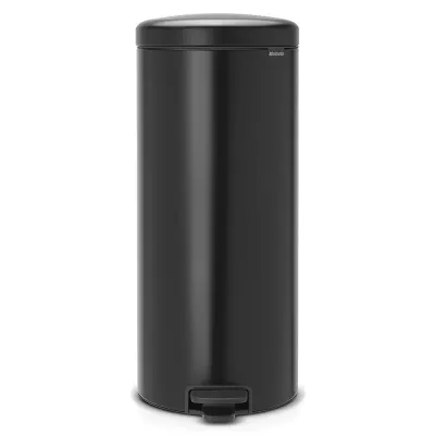 Мусорное ведро с педалью Brabantia NewIcon 30 л, нержавеющая сталь, чёрное