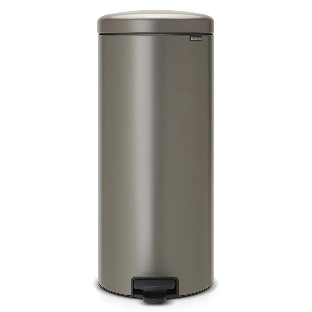 Мусорное ведро с педалью Brabantia NewIcon 30 л, нержавеющая сталь, платиновое