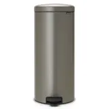 Мусорное ведро с педалью Brabantia NewIcon 30 л, нержавеющая сталь, платиновое — фото 1