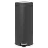 Мусорное ведро с педалью Brabantia NewIcon 30 л, Mineral Infinite Grey, серое — фото 1