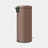Мусорное ведро с педалью Brabantia NewIcon 30 л, сталь, Satin Taupe, коричневое — фото 3