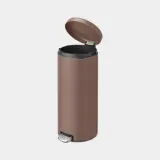 Мусорное ведро с педалью Brabantia NewIcon 30 л, сталь, Satin Taupe, коричневое — фото 4