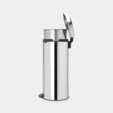 Мусорное ведро с педалью Brabantia NewIcon 30 л с металлическим вкладным ведром, сталь, серебристое — фото 2