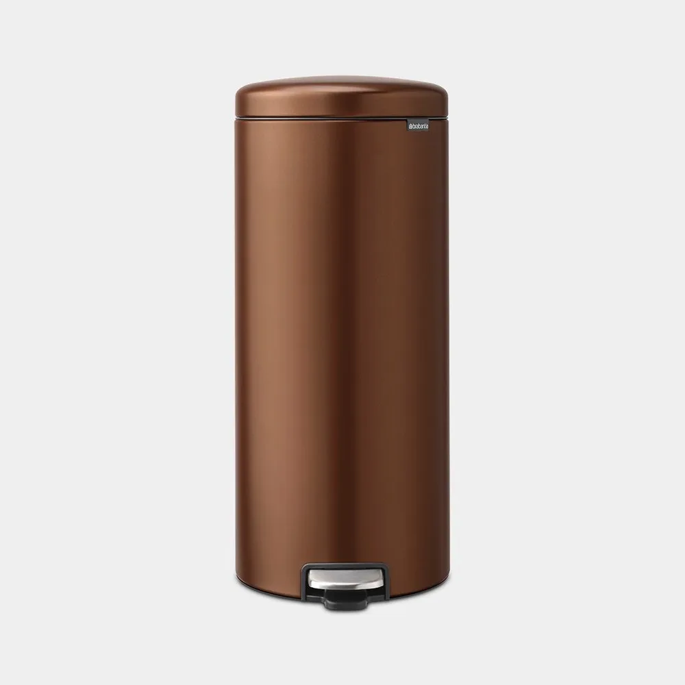 Мусорное ведро с педалью Brabantia NewIcon 30 л, нержавеющая сталь, Warm Bronze