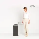 Мусорное ведро с педалью Brabantia NewIcon 30 л, нержавеющая сталь, Warm Bronze — фото 4