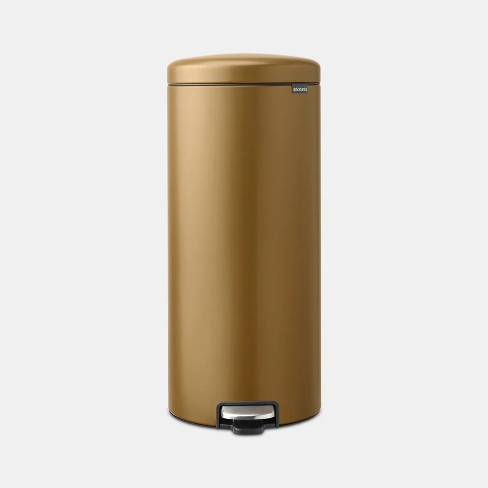 Мусорное ведро с педалью Brabantia NewIcon 30 л, нержавеющая сталь, Warm Brass