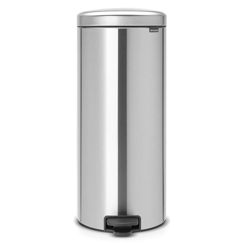 Мусорное ведро с педалью Brabantia NewIcon 30 л, матовая сталь, серебристое