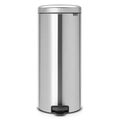 Мусорное ведро с педалью Brabantia NewIcon 30 л, матовая сталь, серебристое