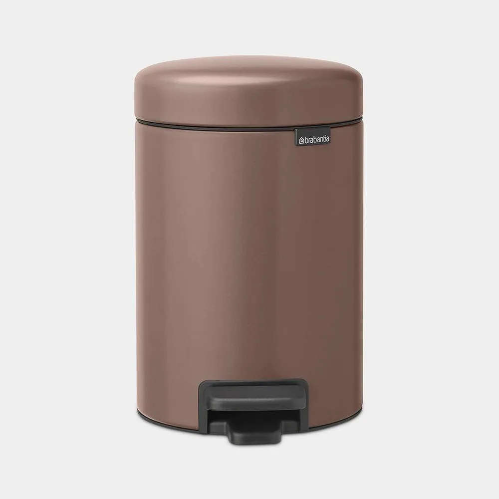 Мусорное ведро с педалью Brabantia NewIcon 3 л Satin Taupe коричневое