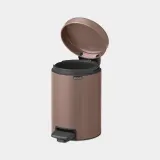 Мусорное ведро с педалью Brabantia NewIcon 3 л Satin Taupe коричневое — фото 4