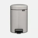 Мусорное ведро с педалью Brabantia NewIcon 3 л Soft Grey серое — фото 1