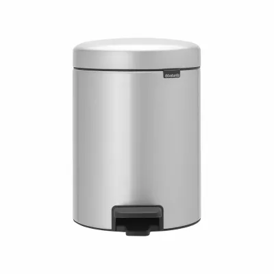 Мусорное ведро с педалью Brabantia NewIcon 5 л металлический серый