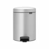 Мусорное ведро с педалью Brabantia NewIcon 5 л металлический серый — фото 1