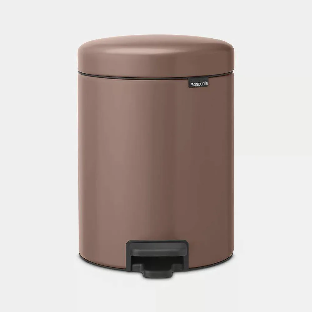 Мусорное ведро с педалью Brabantia NewIcon 5 л Satin Taupe коричневое
