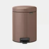 Мусорное ведро с педалью Brabantia NewIcon 5 л Satin Taupe коричневое — фото 1