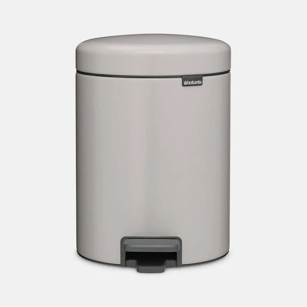 Мусорное ведро с педалью Brabantia NewIcon 5 л Soft Grey серое