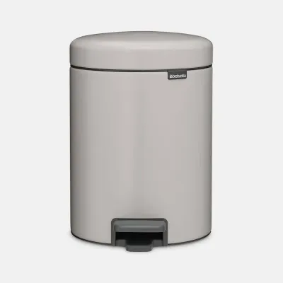 Мусорное ведро с педалью Brabantia NewIcon 5 л Soft Grey серое