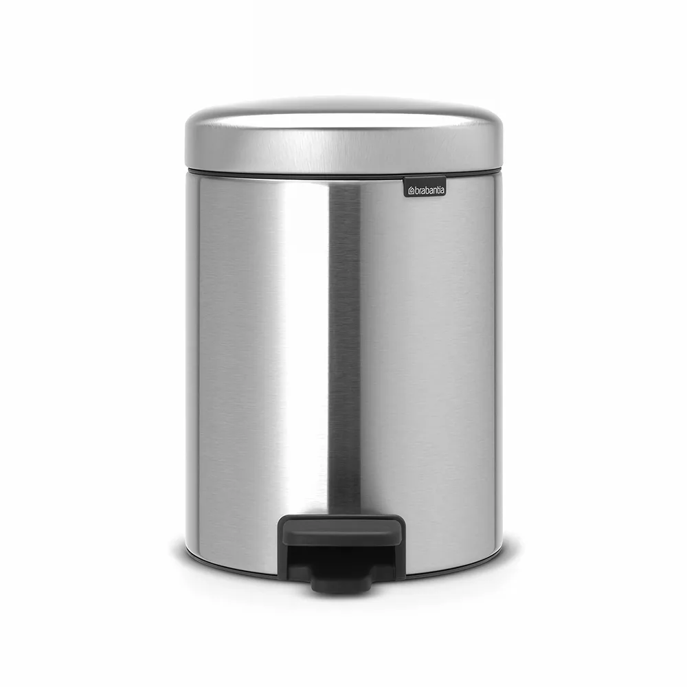 Мусорное ведро с педалью Brabantia NewIcon 5 л матовая сталь серебристое