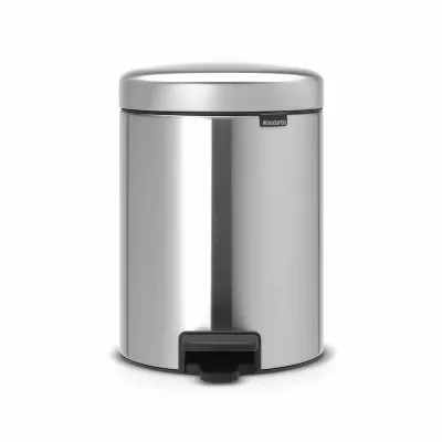 Мусорное ведро с педалью Brabantia NewIcon 5 л матовая сталь серебристое
