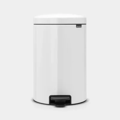 Педальное мусорное ведро Brabantia NewIcon с металлическим ведром 20 л, белый
