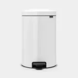 Педальное мусорное ведро Brabantia NewIcon с металлическим ведром 20 л, белый — фото 1