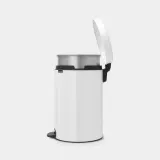 Педальное мусорное ведро Brabantia NewIcon с металлическим ведром 20 л, белый — фото 3