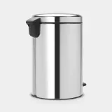 Педальное мусорное ведро Brabantia NewIcon с металлическим ведром 20 л, блестящая сталь, серебристый — фото 2