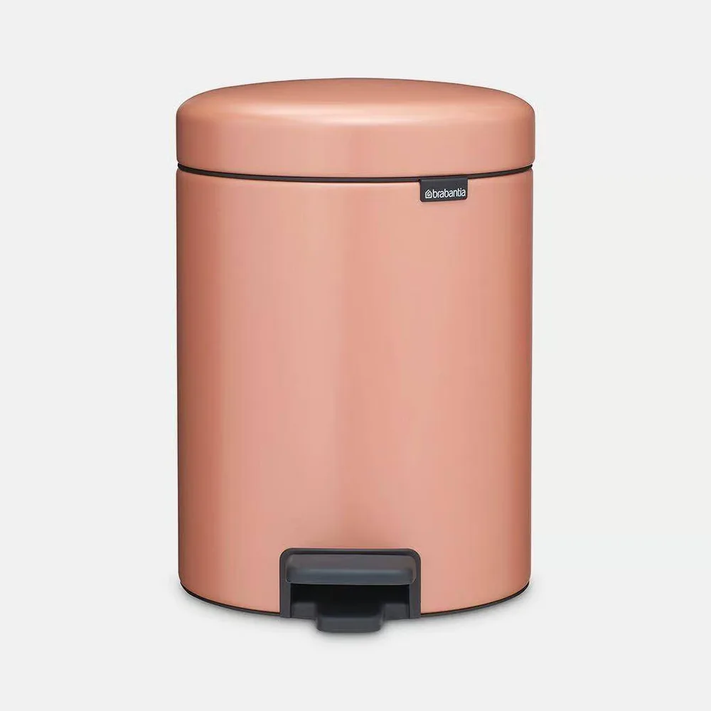 Мусорное ведро с педалью Brabantia NewIcon 5 л Warm Copper розовое