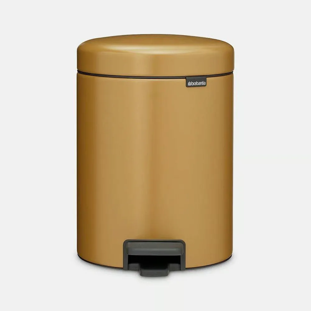 Мусорное ведро с педалью Brabantia NewIcon 5 л Warm Gold золотой