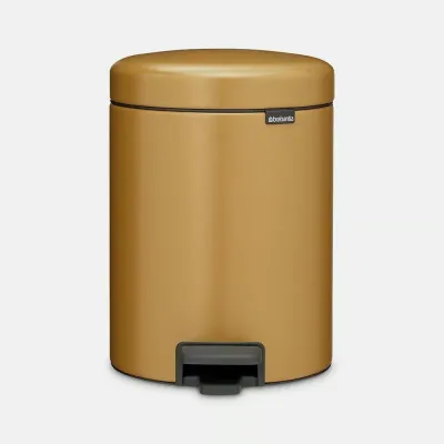 Мусорное ведро с педалью Brabantia NewIcon 5 л Warm Gold золотой